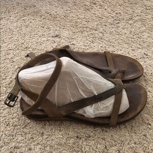 Chaco Brown Leather Strappy Sandals